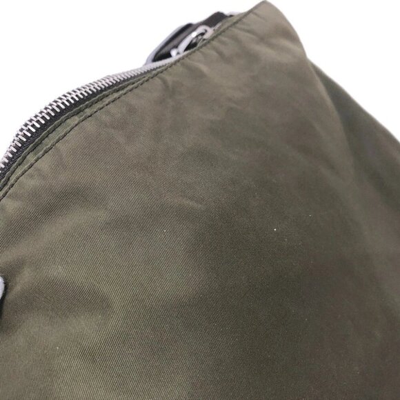 PRADA Triangle logo Crossbody Shoulder Bag Nylon khaki/SilverHardware - Picture 6 of 12
